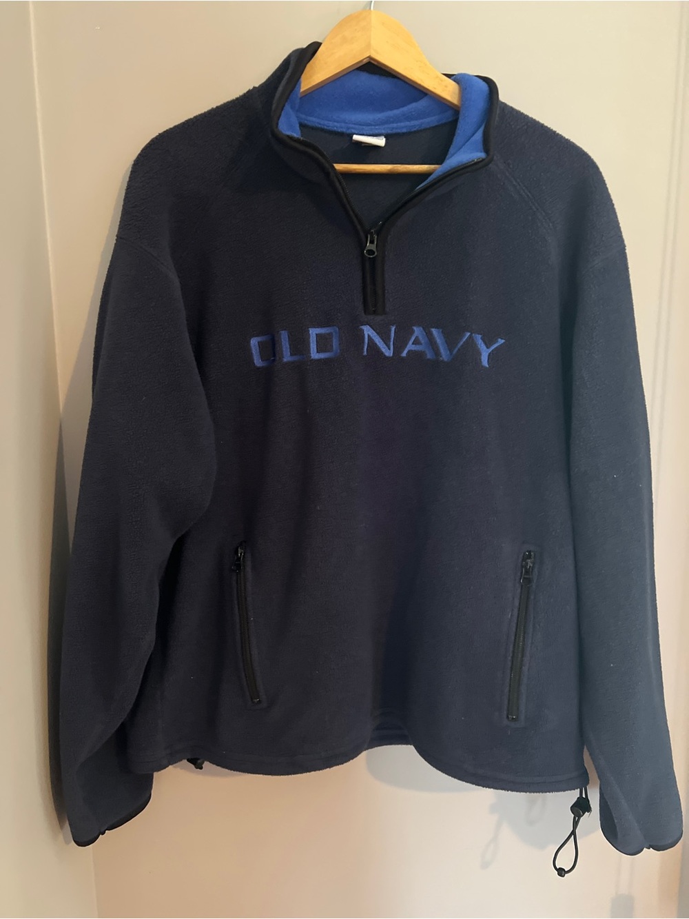 Old Navy Vintage Navy Quarter-Zip Fleece Pullover
